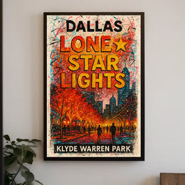 Dallas Lone Star Lights Poster