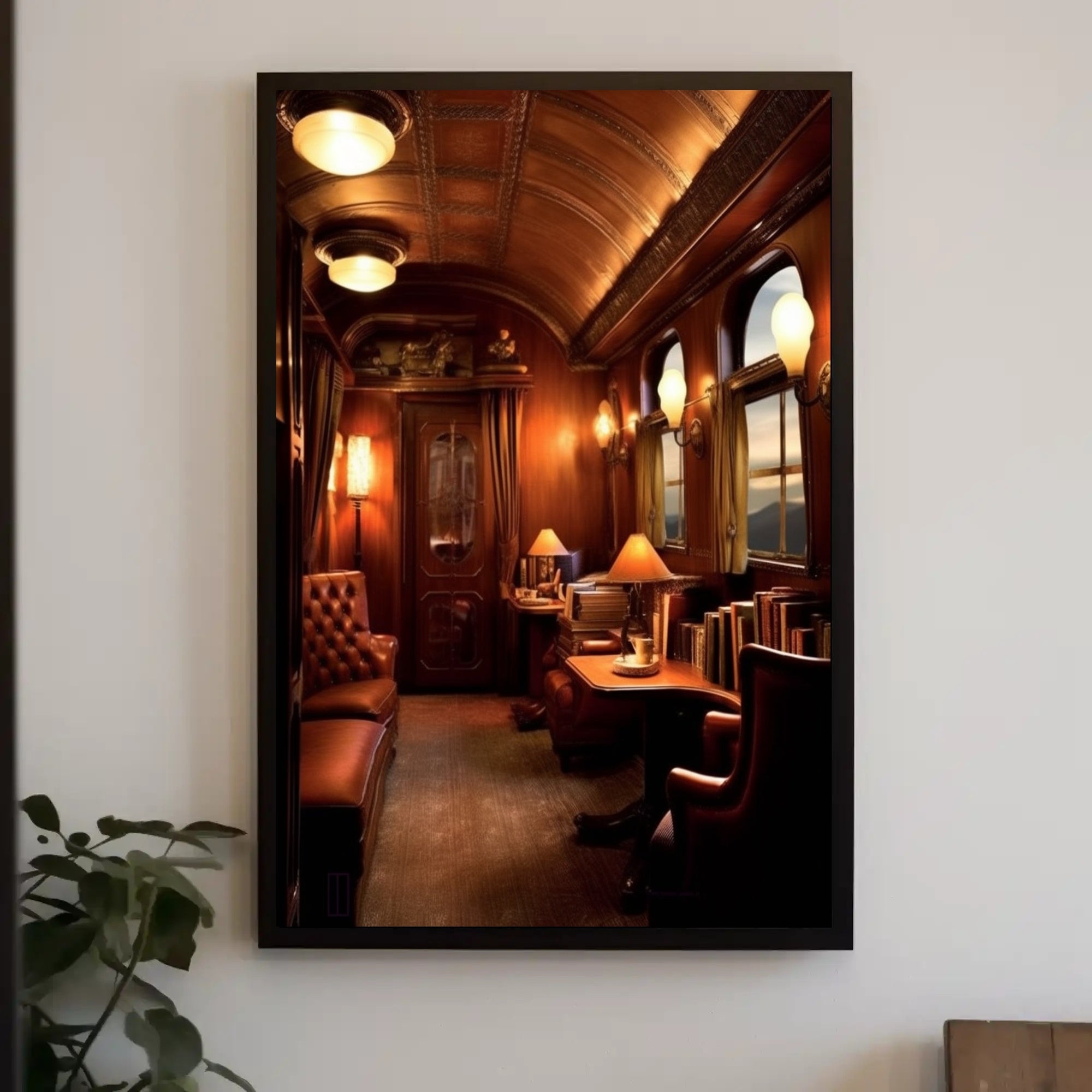Luxurious Train Car Interior Poster