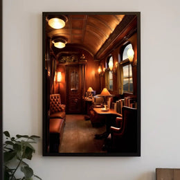 Luxurious Train Car Interior Poster