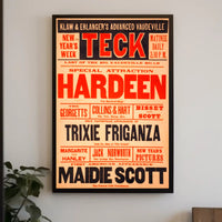 Vaudeville Show Advertisement: Early 20th Century Cultural Poster