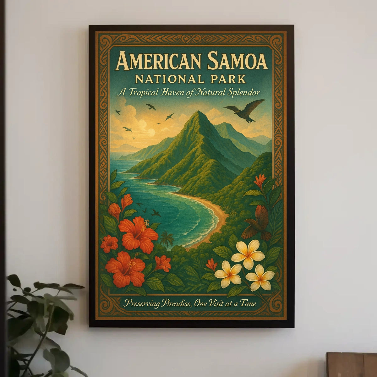 American Samoa National Park Scenic Art Poster