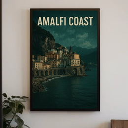 Amalfi Coast Poster Wall Art Scenic Print For Travel Lovers