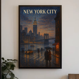 New York City at Dusk Poster