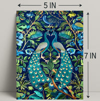 Exquisite Peacocks in Lush Foliage Animal Poster