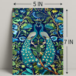 Exquisite Peacocks in Lush Foliage Animal Poster