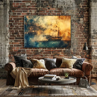 Majestic Maritime Adventure Sailing Ship Art Poster
