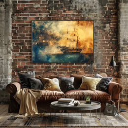 Majestic Maritime Adventure Sailing Ship Art Poster