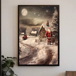 Winter Wonderland With Santa Poster
