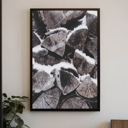 Rustic Winter Serenity Photorealistic Abstract or Artistic Poster