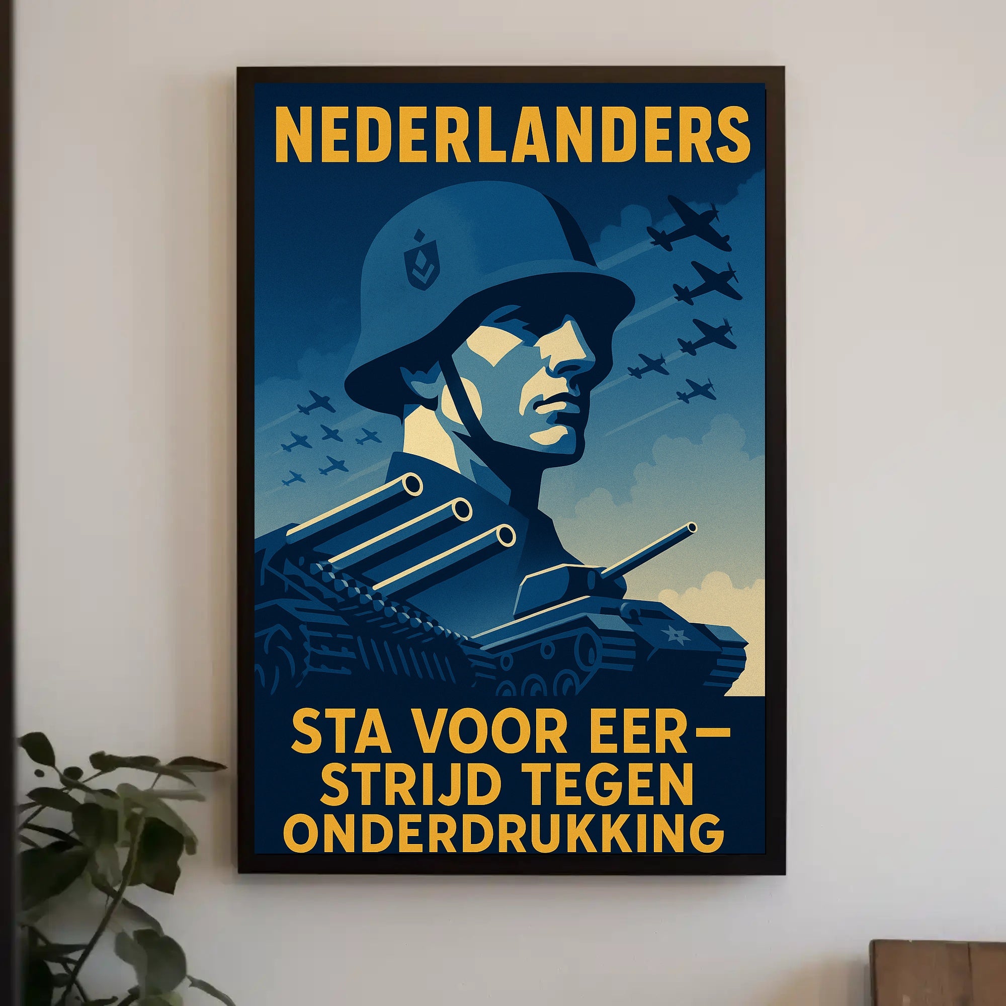 WWII Military Pride Propaganda Poster