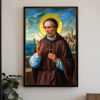 Saintly Portrait by the Sea Poster