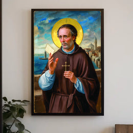 Saintly Portrait by the Sea Poster