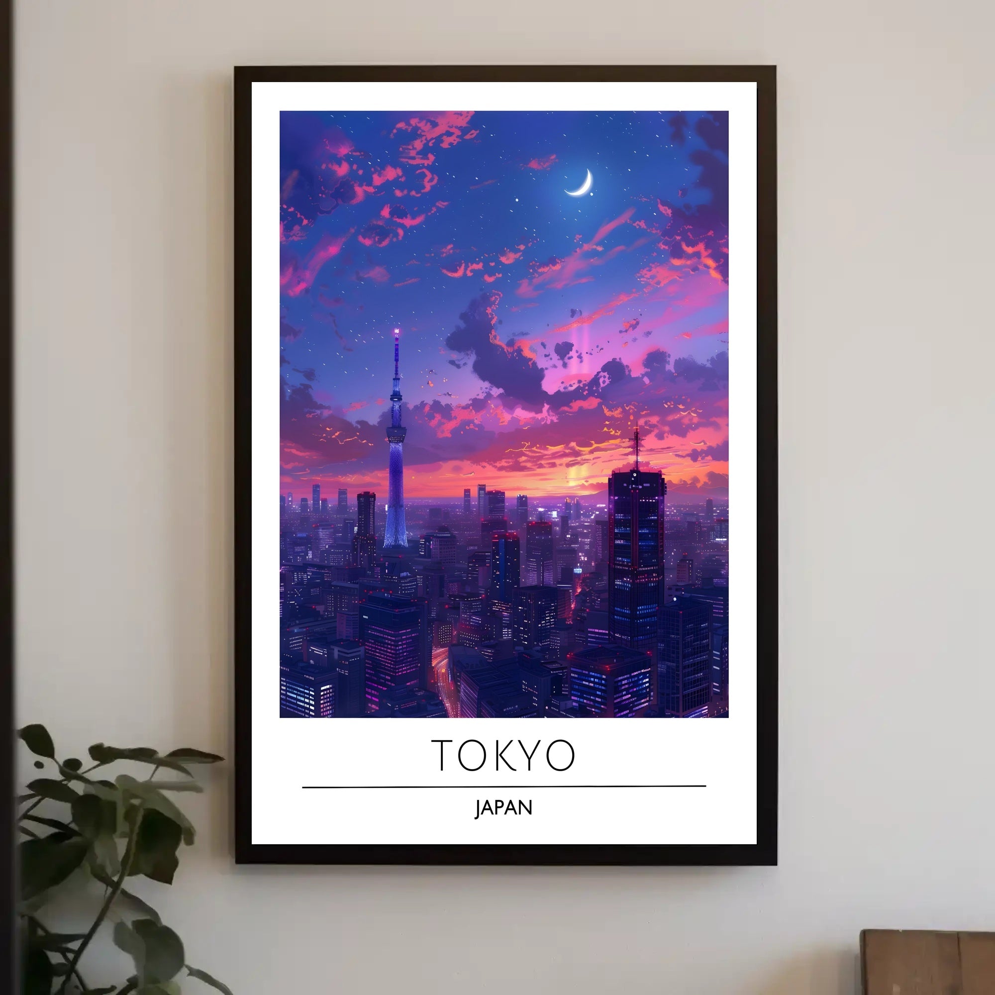 Tokyo Skytree at Twilight Urban Cityscape Poster