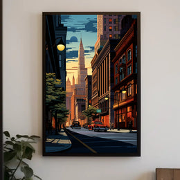 Urban Sunset Poster PosterGoat