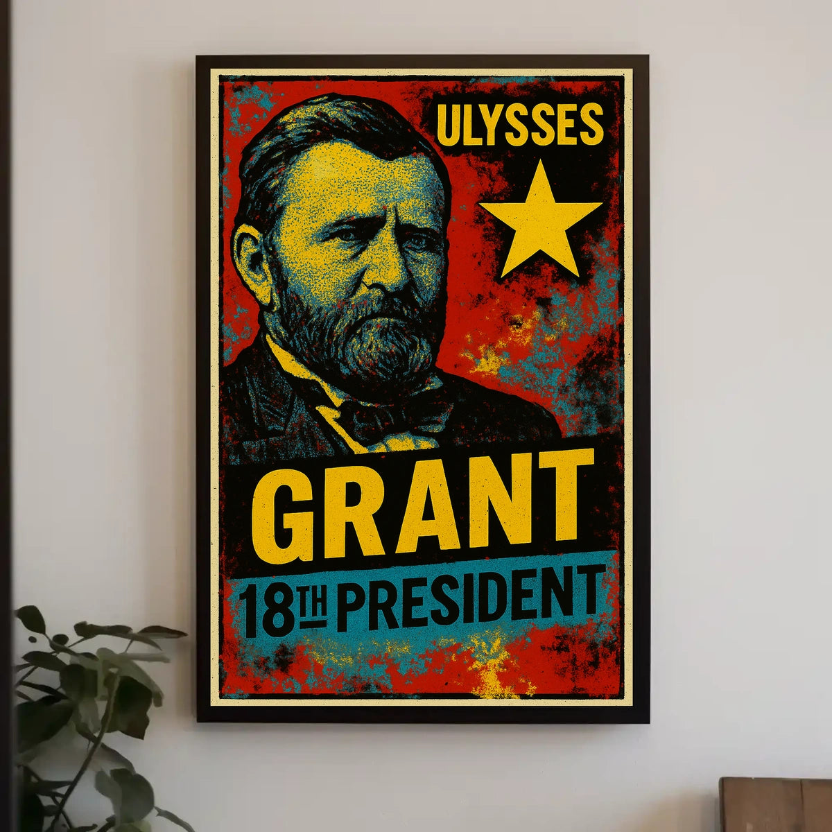 Ulysses S. Grant 18th President of the United States Graffiti Pop Art Poster