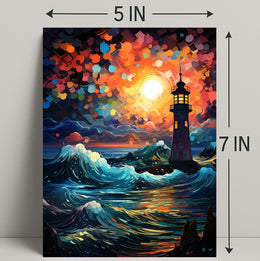 Lighthouse At Dusk Poster