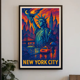 New York City Iconic Landmarks Poster