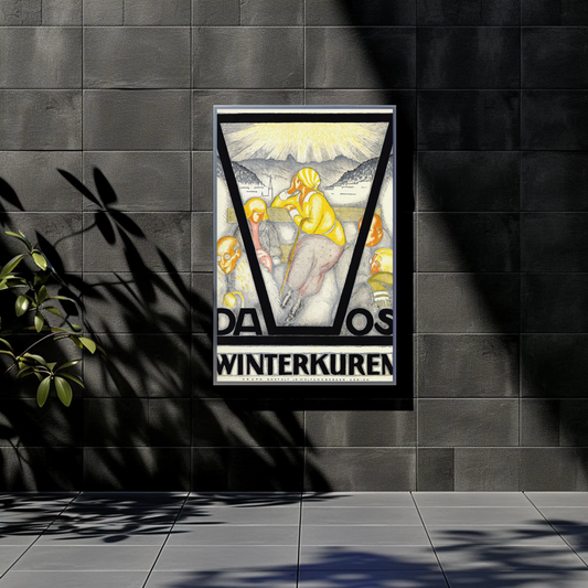 Davos Winterkuren Vintage Poster