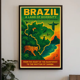 Brazil A Land Of Diversity Poster