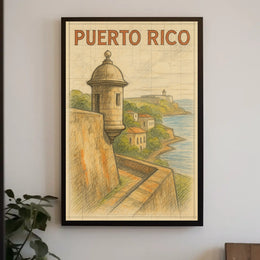 Puerto Rico Coastal Heritage Poster