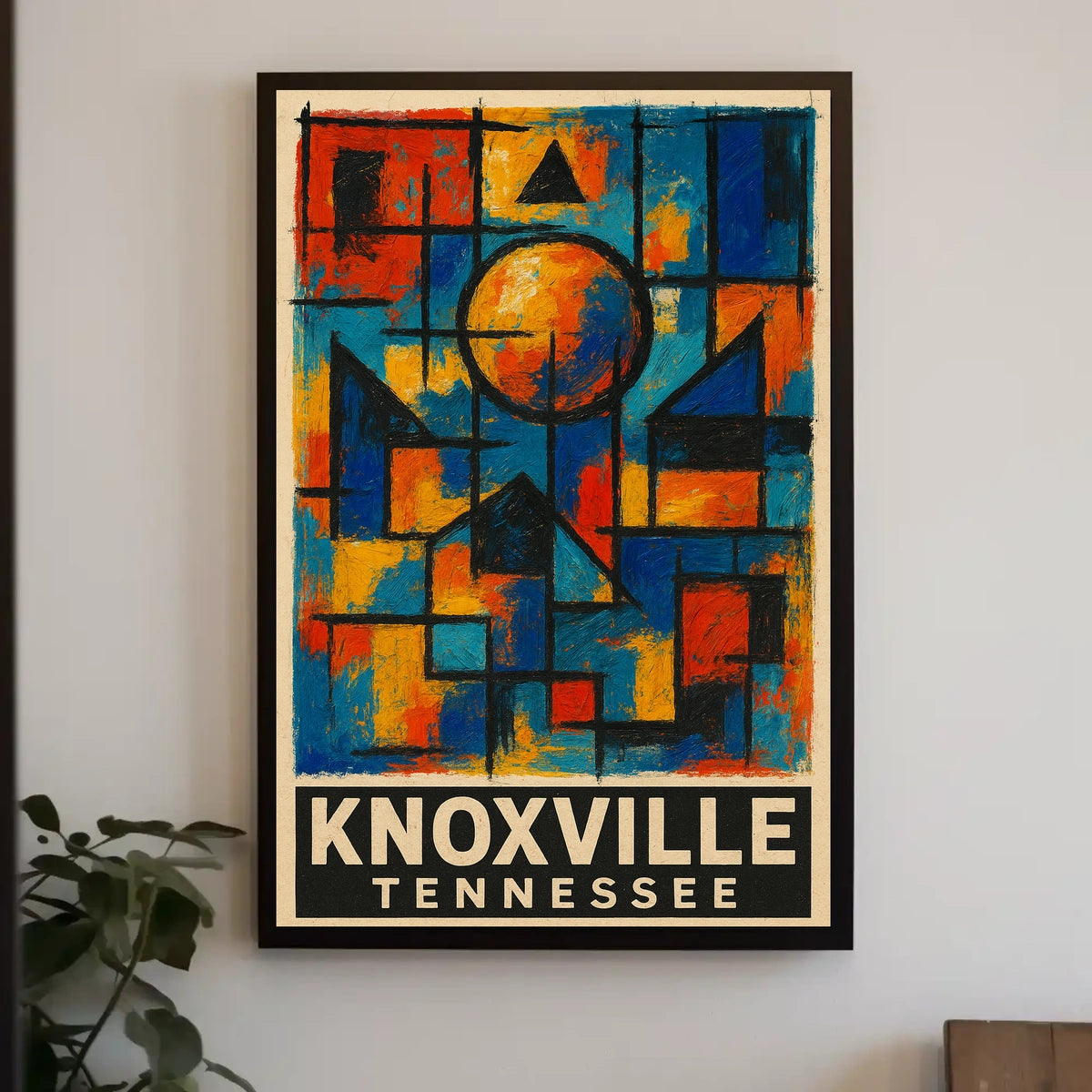 Vibrant Knoxville Geometric Abstract Art Poster Print