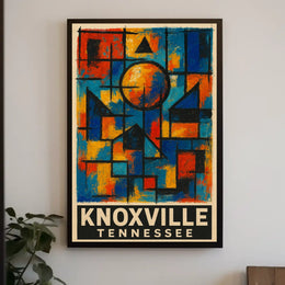 Vibrant Knoxville Geometric Abstract Art Poster Print