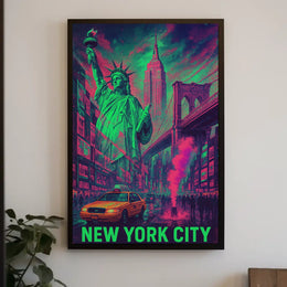 Neon New York City Poster