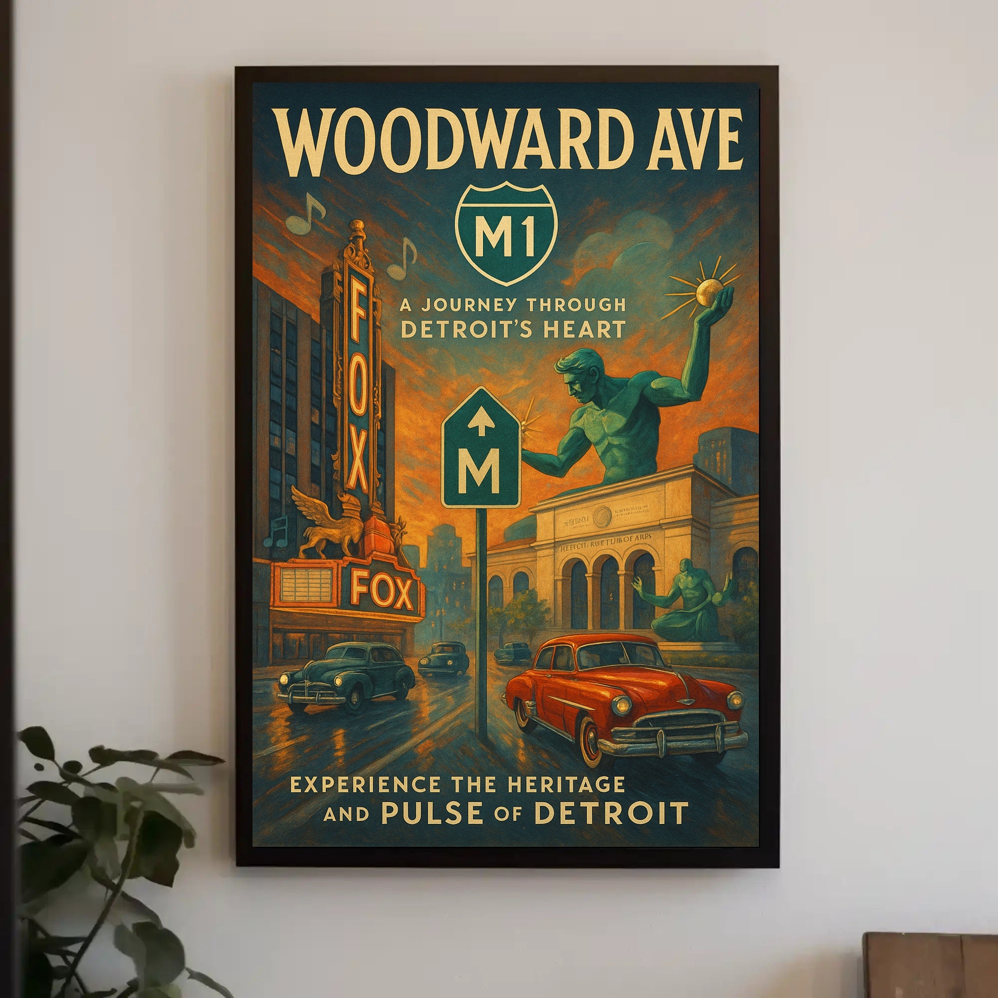 Woodward Ave A Journey Through Detroits Heart Poster PosterGoat