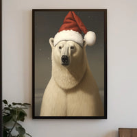 Festive Polar Bear Poster