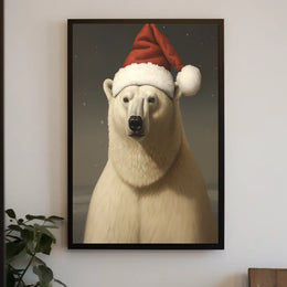 Festive Polar Bear Poster