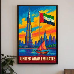 United Arab Emirates Skyline Poster