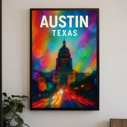 Austin, Texas Vibrant Cityscape Poster