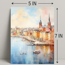 Serene Cityscape By The Water Poster