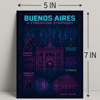 Buenos Aires A Cyberpunk Symphony Poster PosterGoat
