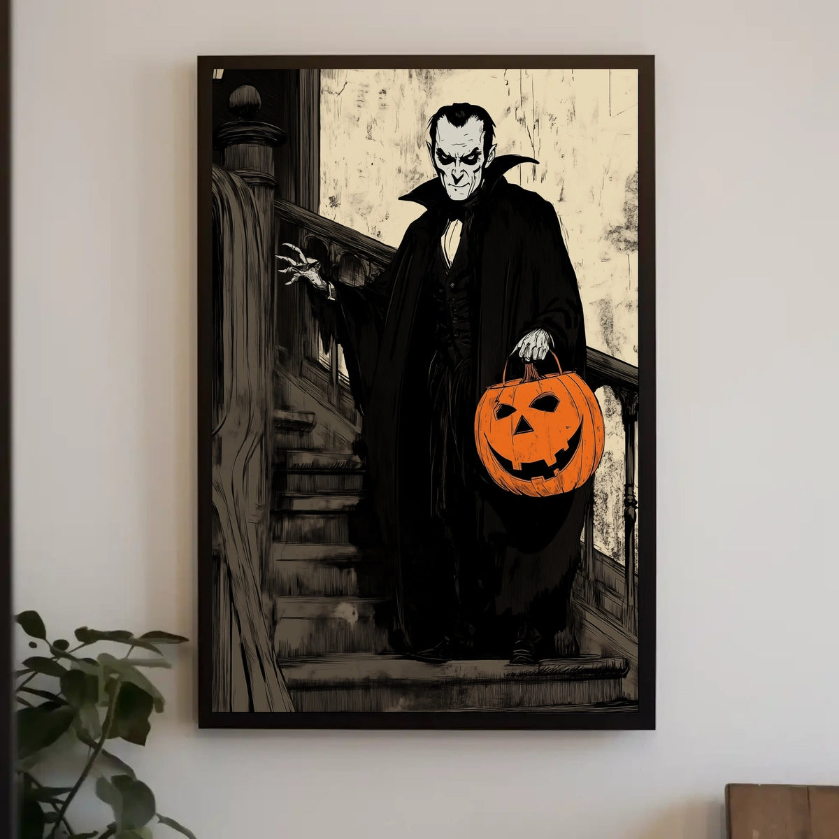 Vampire Halloween Gothic Artwork Sketch Poster