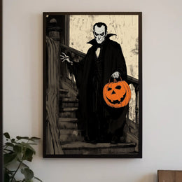 Vampire Halloween Gothic Artwork Sketch Poster