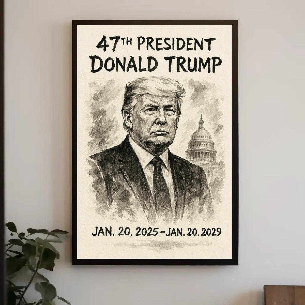 Trump 47th President Patriotic Scenic Poster