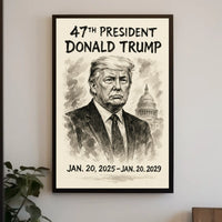 Trump 47th President Patriotic Scenic Poster