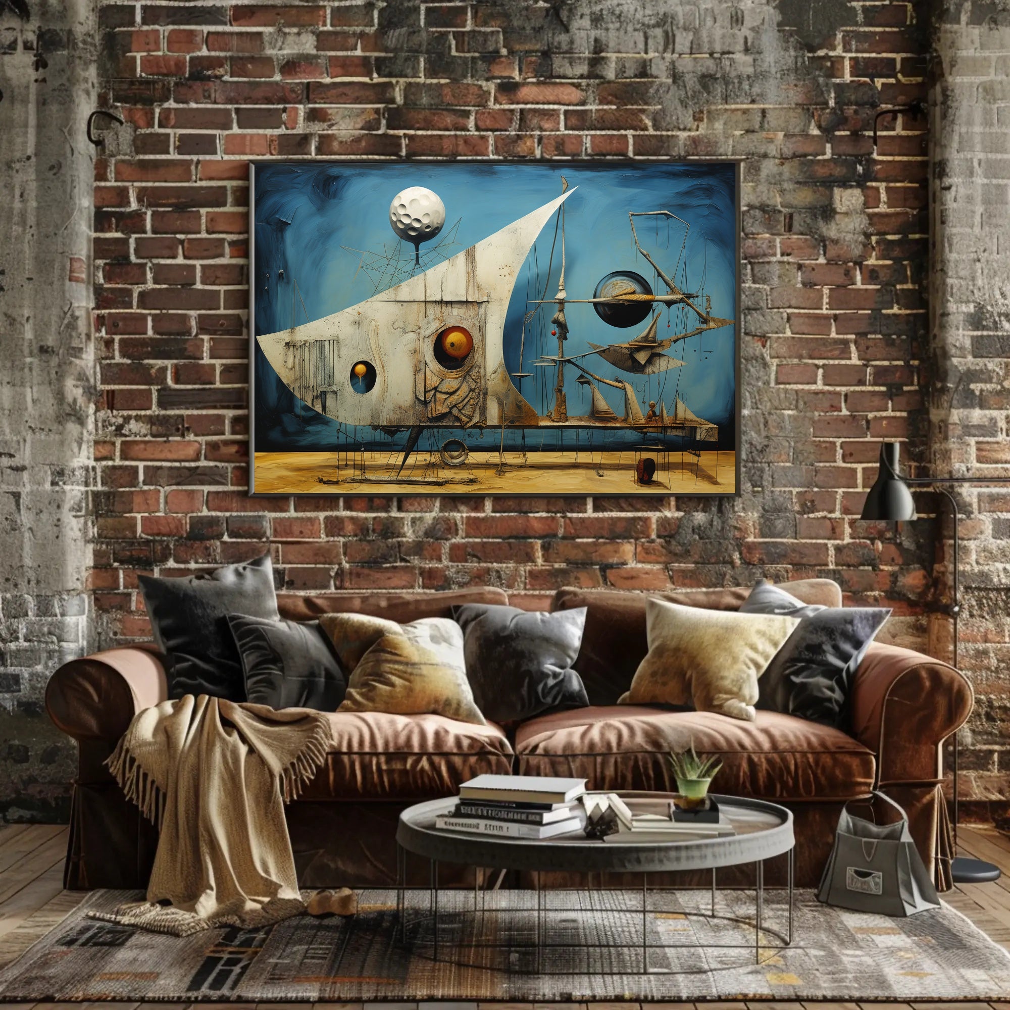 Surreal Dreamscape with Celestial Elements Abstract or Artistic Poster