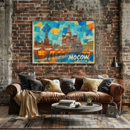 Moscow Winter Market Poster