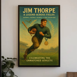 Jim Thorpe Legendary Athlete Poster
