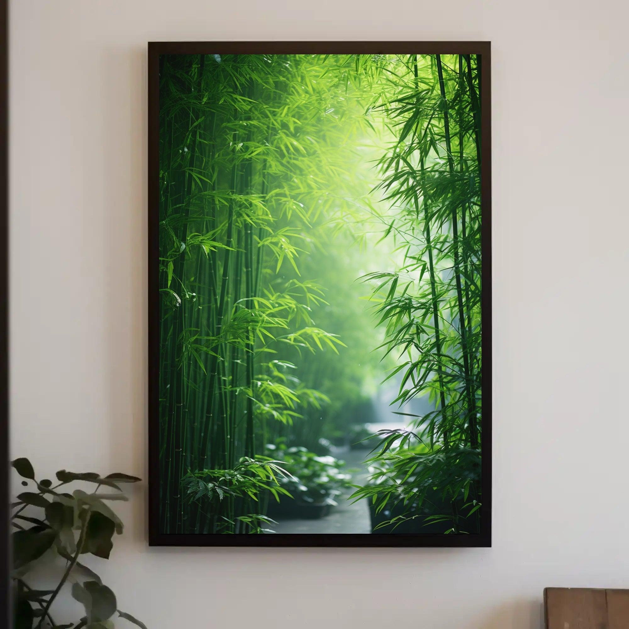 Enchanting Bamboo Grove in East Asian Heritage Poster