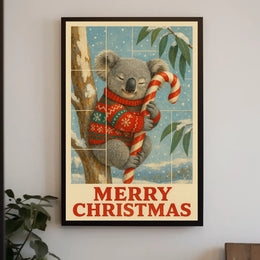 Merry Christmas Koala Poster