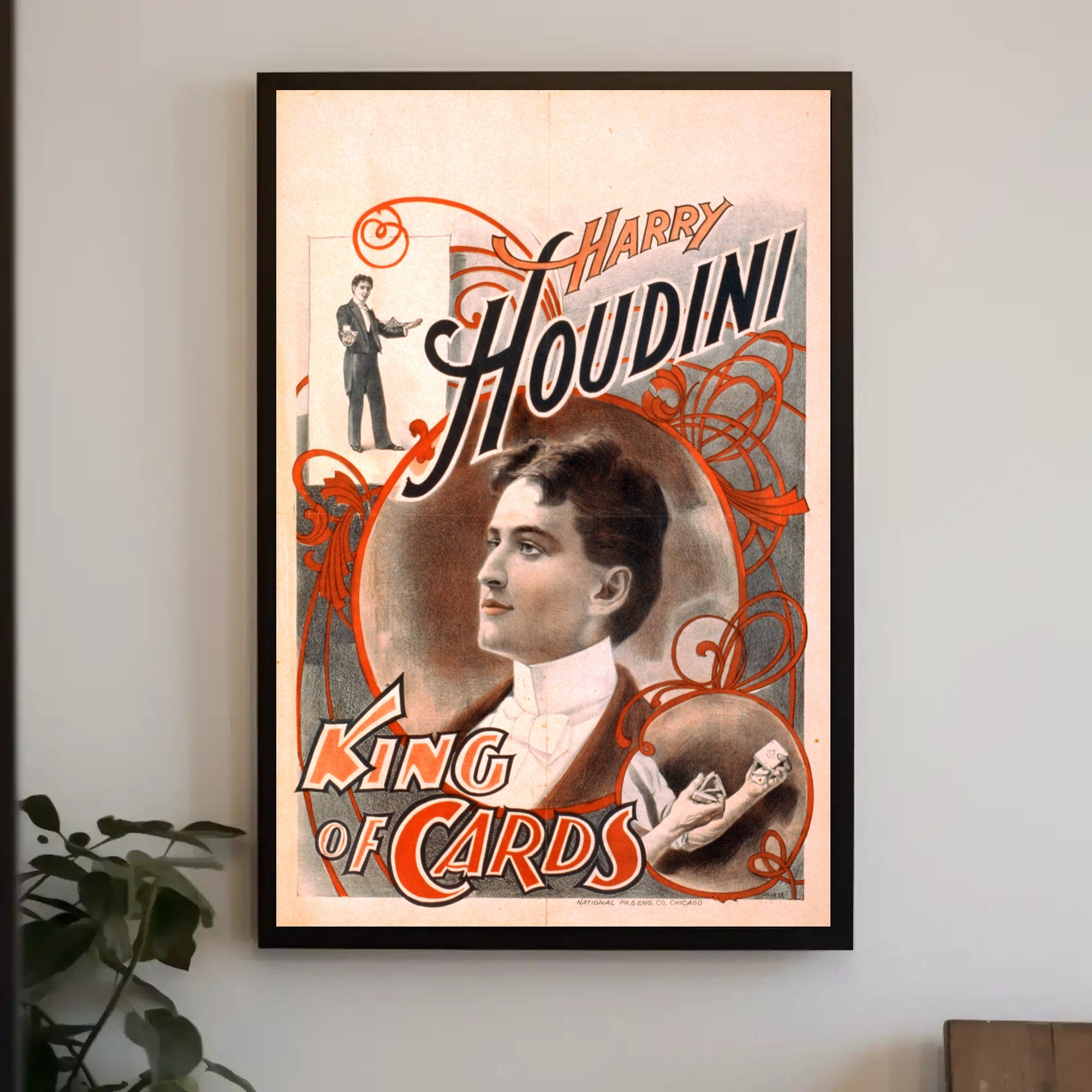 Harry Houdini Magic Performer Vintage Historical Poster