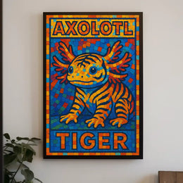 Axolotl Tiger Poster