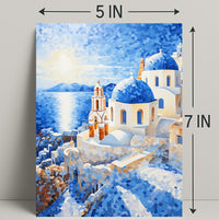 Santorini Mosaic Poster