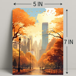 Autumn In The City Poster PosterGoat