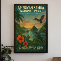 American Samoa National Park Scenic Travel Poster