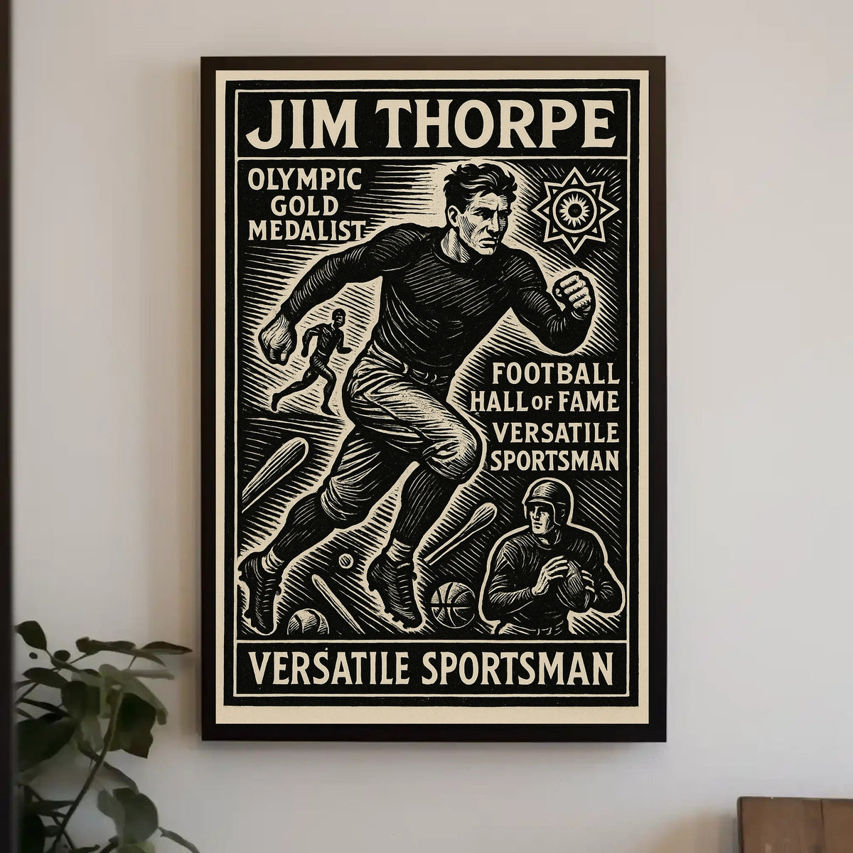 Celebrating Jim Thorpe Legendary Athlete Poster