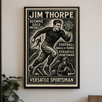 Celebrating Jim Thorpe Legendary Athlete Poster